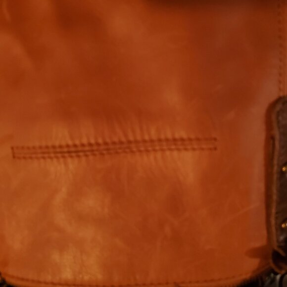 The Sak Leather Tote with Boho Fabric strap - Picture 3 of 12